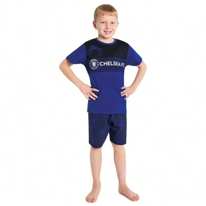 Chelsea F.C. Sports Fan Short Pyjamas Set Cotton Loungewear