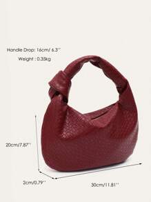 STEPHIECATHY 女士经典时尚编织压花单肩包柔软 PU 人造皮革结饰肩带小号顶部手柄流浪汉包轻便便携腋下手提包钱包休闲日常通勤旅行多功能四季通用