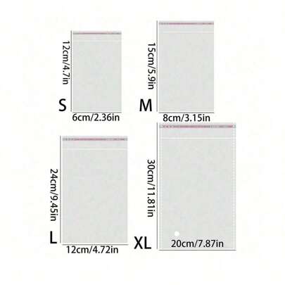 Sacos plásticos OPP autoadesivos e resseláveis, 100/200 unidades, sacos plásticos transparentes resseláveis, sacos plásticos com lacre para embalar pequenos presentes, lembrancinhas e brinquedos