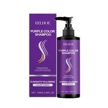 EELHOE 100ml Purple Shampoo, With Collagen & Coconut Oil Essence, Yellow & Brass Remover, Moisturizing And Strengthening For Colored Hair, Suitable For All Hair Types, Unisex Adult, Perfect Gift For Blonde, Silver And Dyed Hair, Holidays, Girlfriend, Wife, Mother - Purple - View 10