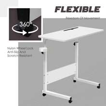 GRANDMA SHARK  Laptop Table For Sofa Or Bed, Laptop Desk, Standing Height Adjustable Computer Desk, Portable Side Table, Bed Table, Sofa Table - White-80*40cm - View 5