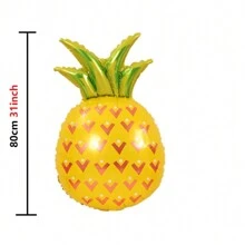 2 Stücke riesige Obst Luftballons Dekoration, Luftballons für Geburtstagsfeierdekoration (Ananas) - Verschiedenfarbig - Übersicht 9