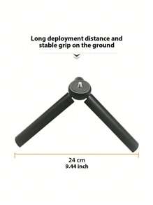 13.77" Lightweight Tripod Stand With Extendable Selfie Stick, Phone Holder & Carry Bag - Ideal For Video Recording, Photography & Live Streaming - Black - View 7