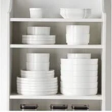 12-Piecee Porcelain Dinnerware Set, Dinner Plate, Dessert Plate And Bowl Set For 4 Person, Plain White - Blanco - Ver 8