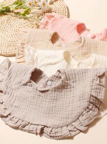 4pcs/Pack Soft Candy-Colored Baby Bibs, Suitable For Daily Use - Multicolor - View 3