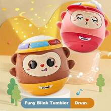 Jouet musical à bascule singe | Jouets pour bébés de 6 à 12 mois, jouet à bascule coloré qui cligne des yeux pour tout-petits de 6 mois et plus, jouets musicaux avec projecteur lumineux pour bébés de 12 à 18 mois, jouets pour le temps passé sur le ventre pour nourrissons