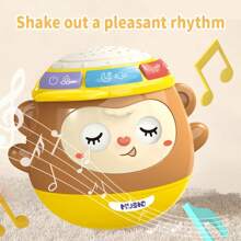 Jouet musical à bascule singe | Jouets pour bébés de 6 à 12 mois, jouet à bascule coloré qui cligne des yeux pour tout-petits de 6 mois et plus, jouets musicaux avec projecteur lumineux pour bébés de 12 à 18 mois, jouets pour le temps passé sur le ventre pour nourrissons