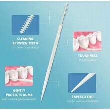 100pcs Plastic Toothpick Bags, Double-Ended Fish Bone, Disposable Individual Packing, Suitable For Home And Hotel, Portable