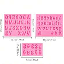 3pcs/Set Letter Mold Silicone Strawberry Chocolate Gummy Mold, Kitchen Handmade Candy Jelly Pudding Mold For DIY Gummy Cake Decoration Chocolate Baking Tools - Khuôn 3PCS - Xem 5