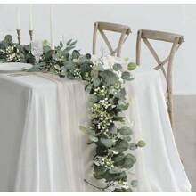 1pc/2pcs/4pcs Eucalyptus Garlands,1 Pack 5.7ft Long Artificial Mixed Eucalyptus Leaves Vine,Greenery Garland Hanging Plants For Farmhouse Table Centerpiece Mantel Wedding Arch Christmas Decor,Room Decor,Home Decor,Kitchen Decor,Wedding Decor,Table Decoration,Centerpieces,Office Decor,Garden Decor,Outdoor Decor