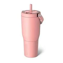 BrüMate Resa 35oz 100% Leakproof Insulated Travel Tumbler | Cup-Holder Friendly Insulated Tumbler | Built-In Silicone Sleeve And Easy Carry Handle - 薄霧 - 查看 9