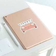 3-Zoll "Therapie für dich da sein" Couch Vinyl Aufkleber - Perfekt für Laptops, Wasserflaschen, Tagebücher und Räume für psychische Gesundheit | Großartig für Therapie-Befürworter, Selbstfürsorge-Enthusiasten und Unterstützer der psychischen Gesundheit | Ideales Geschenk für Freunde, Familie und Kollegen | Aufmunternder und ermutigender Aufkleber für Therapie-Aufklärung und Unterstützung der psychischen Gesundheit