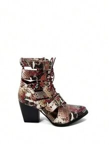 RevReal Series Of Fashionable Multi-Function High Heel Boots - Red - View 1