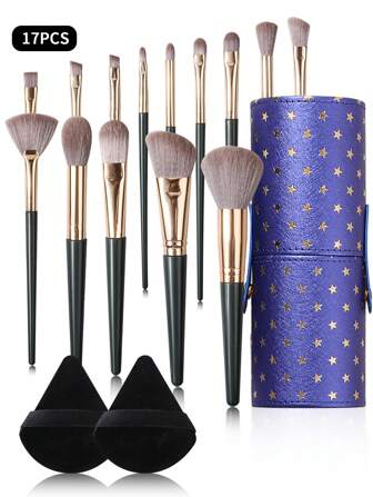 2pcs/14pcs/17pcs Premium Makeup Brush Set, Multi-Functional Face Makeup Brushes & Dry/Wet Makeup Sponges & Travel Storage Container,Brush Set,Makeup Brush Kit,Make Up Brush Set,Make Up Set Complete,Makeup Brush Set,Complete Makeup Kit,Brush Kit,Brushes Makeup Set,Makeup Gift Set,Set