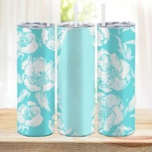 1 件 20 盎司不锈钢个性化咖啡杯，带自定义名称，可重复使用的真空隔热定制咖啡杯，带有花朵图片和文字，是送给女性妻子母亲的 DIY 礼物，非常适合求婚日、婚礼、订婚、母亲节、周年纪念日 - 20oz Straight Tumbler 3 - 查看 3