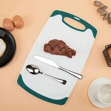 Set de 3 tocătoare din plastic - Tocător antiderapant, ușor de curățat, pentru carne, fructe, legume - Bloc de măcelar, accesorii esențiale de bucătărie - Multicolor - Vizualizare 6