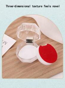 翻盖透明水晶盒小八角戒指耳环包装盒亚克力首饰收纳盒女士返校礼物