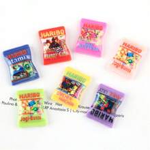 1/10pcs Mini Realistic Potato Chip Bag, Various Popular DIY Craft Accessories, Creative Earrings & Pendants, Resin Material, No Electroplating, Food Themed Crafts, Suitable For Beading And Jewelry Making, Camouflage Pattern ABS Plastic (ABS Resin), DIY Crafts, All Seasons