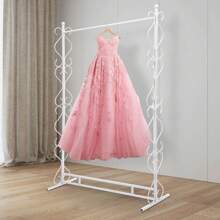 Miumaeov Iron Wedding Dress Display Rack: Bridal Garment Stand, Height 2.05m, Length 1.53m, Base Width 0.45m, Main Frame 25x20 Square Tubes, Spring,Minimalist,Summer TopsDrying Rack