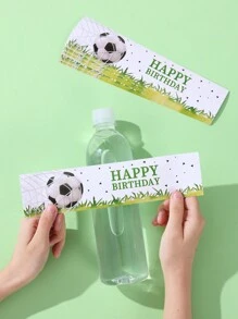 Bộ 24 nhãn dán chai chủ đề bóng đá với dòng chữ "Chúc mừng sinh nhật", thích hợp cho tiệc sinh nhật chủ đề bóng đá, tiệc lễ hội, đóng gói chai, đóng gói quà tặng, cũng có thể được sử dụng làm đồ trang trí tiệc, quà tặng tiệc, nhãn đóng gói quà sinh nhật, đồ trang trí tiệc chủ đề bóng đá, đồ trang trí tiệc mừng em bé chào đời. - Nhiều màu - Xem 6