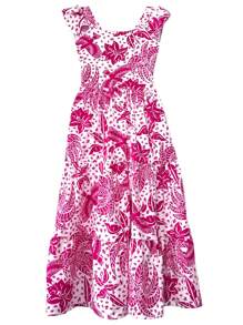 YOUTH DRESS TRES MARIAS PRINTS - SIZE 10 TO 16 - Hồng - Xem 2