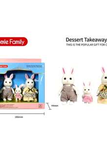 Familia ternurines suaves 3 piezas con caja modelo al azar - Multicolor - Ver 1
