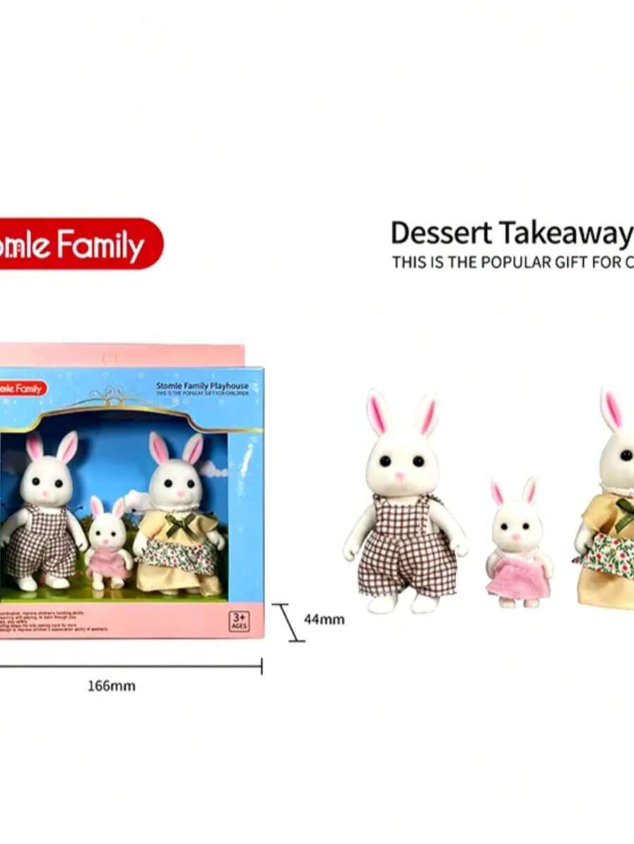 Familia ternurines suaves 3 piezas con caja modelo al azar - Multicolor - Ver 1