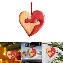 4 pièces/Set Pendentifs en acrylique en forme de cœur aléatoires de la Saint-Valentin, Cadeaux, Décorations pour amis, Ornements de sac à dos, Accessoires de voiture