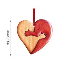 4 pièces/Set Pendentifs en acrylique en forme de cœur aléatoires de la Saint-Valentin, Cadeaux, Décorations pour amis, Ornements de sac à dos, Accessoires de voiture