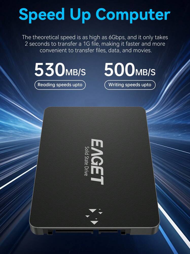 EAGET ポータブルSSD 480GB SSD 内部ソリッドステートハードドライブ