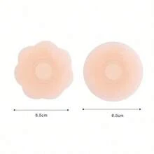 12pcs With Box, Nude Feeling, Silicone Breast Lift Tape, Anti-Slip, Strapless And Reusable Women Breast Invisibility Cover, Silicone Nipple Cover