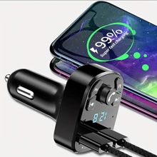 Lecteur MP3 pour voiture, chargeur rapide double USB, récepteur Bluetooth FM, compatible Bluetooth 5.0, émetteur FM, clé USB, kit pour voiture