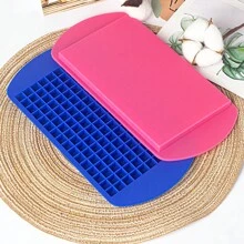 1 件装硅胶迷你冰块托盘 160 格冰箱制冰机，1 厘米小方形冰块，家用冰块模具 - 藍色 - 查看 8