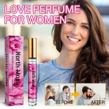 Las notas de lanzamiento del perfume North Moon Roll-On Eau De Parfum son fragancias naturales, frescas, suaves y no irritantes. Perfume Roll-On. Perfume duradero, fresco, encantador, portátil, suave, para citas. - Rosa - Ver 1