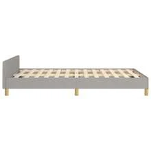 Cadre de lit en tissu gris clair 120x190 cm, sans matelas inclus, design moderne