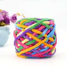 1 Stück 100 Gramm super weiche Chenillegarn, 55% Acryl 45% Polyester dickes Garn zum Handstricken, grobe Chenillegarn-Stränge für Arm-Stricken, riesiges dickes, weiches, flauschiges Garn, großes Plüschgarn