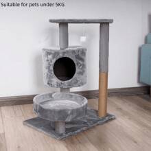 1 pezzo Albero per arrampicata per gatti, struttura per arrampicata per gatti, prodotti di intrattenimento per gatti, durevoli, che non lasciano peli, torre per gatti con piattaforma e area per dormire, prodotto completo a più strati per gatti, piccola struttura per gatti con giocattoli di provocazione, tiragraffi in sisal naturale che offre un habitat morbido per gattini e gatti adulti, tiragraffi con lettino, torre per gatti per interni