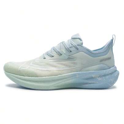 XTEP Women's Running Shoes, 2,000 Km Version 2.0, 876218110044, Pale Green/Microwavable Blue