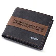 Personalized Engraved Wallets For Men, Custom Name Wallet PU Leather Bifold Wallet For Men,Husband,Dad,Son, Personalized Gifts - Black - View 1