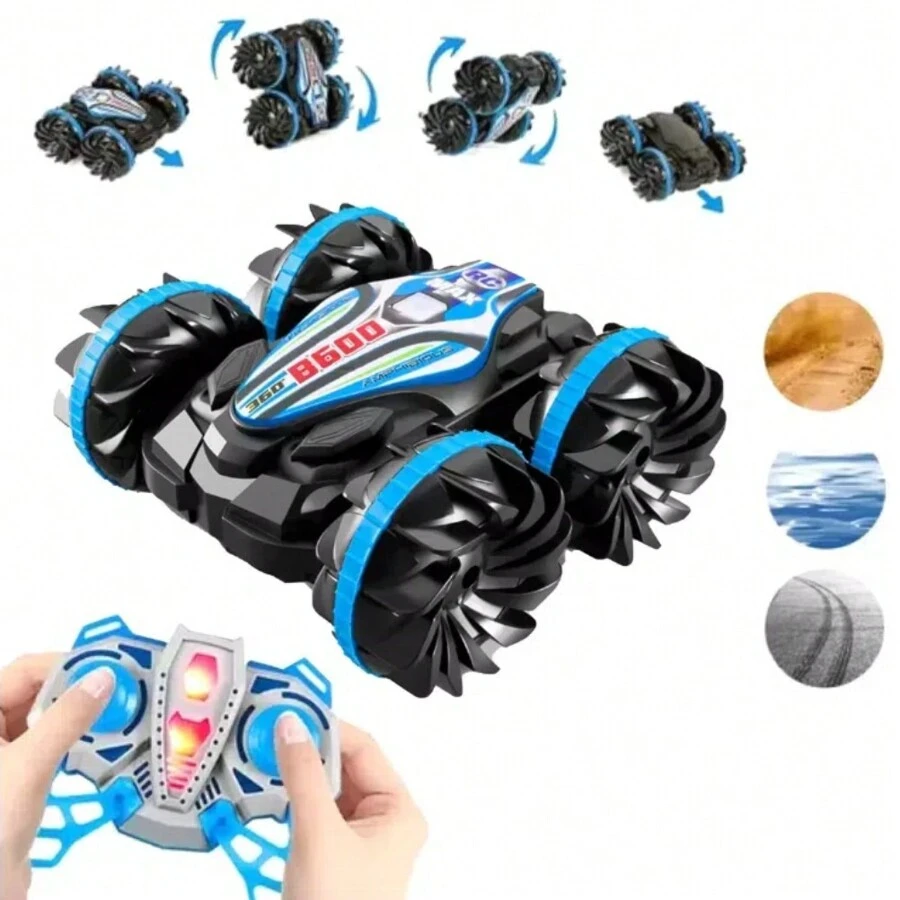 Children's Amphibious Toy Remote Control Car, Parent-Child Interactive Toy - Blue - View 1