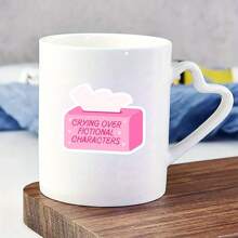 3 Zoll Vinyl Aufkleber "Weinen über fiktionale Charaktere", Buch-Aufkleber, Kindle Aufkleber, Geschenk für Buchliebhaber, Bücher-Merchandise, Schmöker-Leser, Lese-Liebhaber, E-Book-Reader, verspieltes Buch-Design, süß und künstlerisch, perfekt für Laptops, Wasserflaschen, Handyhüllen, Notizbücher und mehr, wasserfest und langanhaltend, einfach anzubringen, hochwertige Hochglanz-Oberfläche, UV-geschützt, kratzfest, ideal zur Personalisierung und als Geschenk