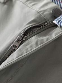 Men's Slim-Fit Stretch Cotton Fashion Casual Chino Pants - 灰色 - 查看 4