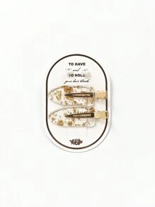 6pcs Wedding Bridesmaid Proposal Gift Hair Accessories Set: Multi-Color Versatile Scrunchies, Heart Shaped Glasses, 1 Pair Pearl Earrings, 1 Pair Gold Foil Hair Clips With Cards, All Perfectly Matched