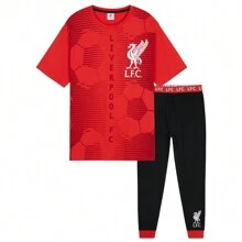 Liverpool F.C. Pyjama Set Nightwear T-Shirt And Bottoms PJ Lounge S-3XL Gift - Multicolor - View 1
