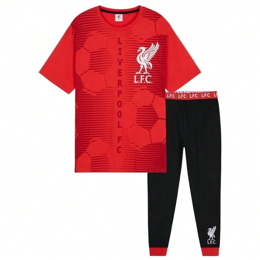 Liverpool F.C. Pyjama Set Nightwear T-Shirt And Bottoms PJ Lounge S-3XL Gift - Multicolor - View 1