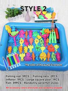 Magnetic Fishing Pool Toy Game, Bathtub Toy With Fishing Rod And Floating Fish, Suitable For 3-6 Years Old Kids Birthday Party Gift, Outdoor Toys, Bath Toys, Toddler Toys, Children Toys