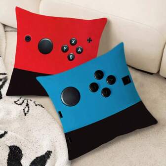 MEMNUN 1Pc Single-Side Printing Gaming Pillow Case 17.7*17.7 Inch- Ultimate Gamer Gift - Fun Design For Living Room, Bedroom, And Game Room Decor - No Pillow Insert Included Gifts Birthday Graduation