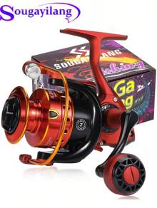 SOUGAYILANG Ambidextrous Fishing Reel - Ultra Smooth, High Gear Ratio, Durable Aluminum Spool, Corrosion-Resistant, Saltwater And Freshwater Compatible, Metal Spinning Reel For Anglers Of All Levels