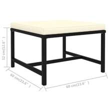 Stylish Black Poly Rattan 3 Piece Outdoor Sofa Set With Cushions Comfortable Modern Patio Furniture