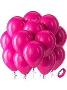 5-18 Inch Balloons In Red, Black, White, Blue, Pink, Green, Purple And Other Colors, Suitable For Birthday Party, Wedding, Anniversary, Valentine's Day, Baby Shower, Bachelorette Party And Other Celebrations And Party Decorations, Photo Props - Multicolor - View 21